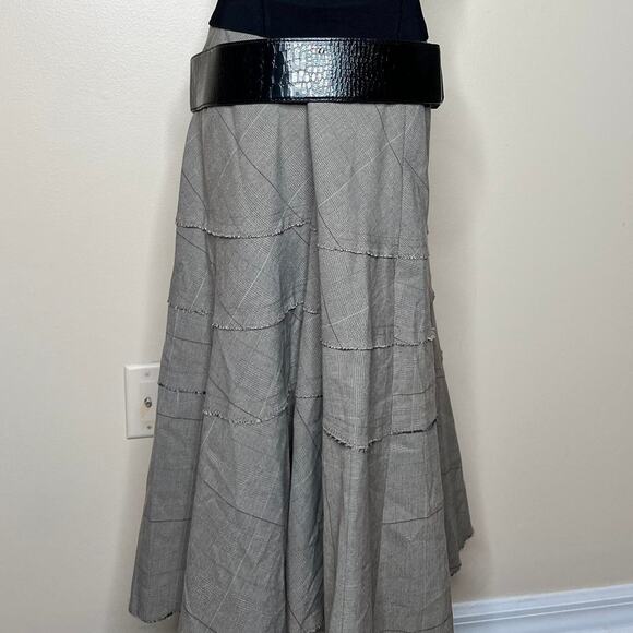 Vintage y2k grey plaid maxi skirt - Picture 6 of 8